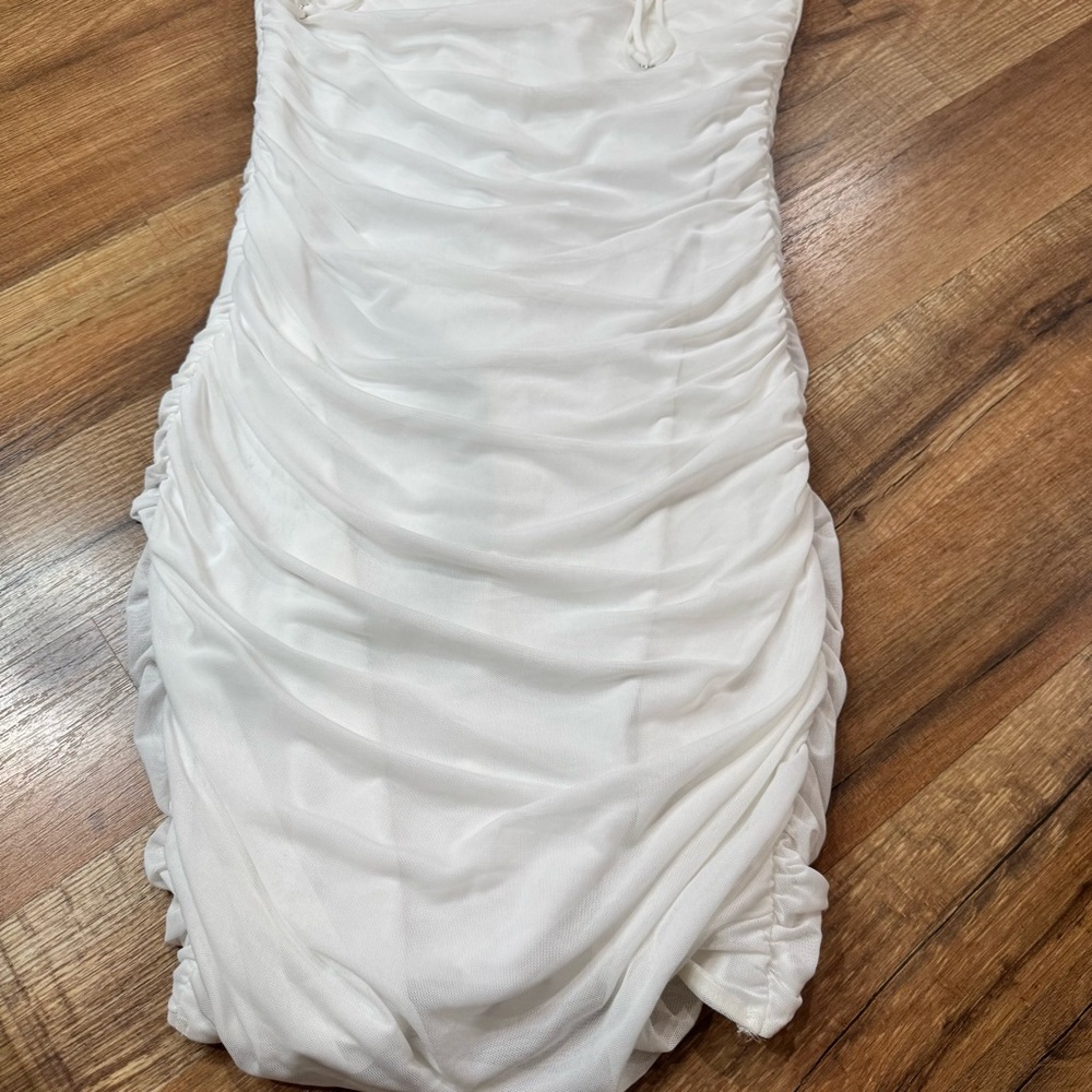 Princess Polly White Ruched Mini Dress - Picture 6 of 6